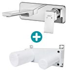 ECA Tiera Ankastre Lavabo Bataryası Sıva Üstü Ve Sıva Altı Grubu Tek Rozet