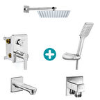 ECA Delta Ankastre Gömme Banyo Bataryası Duş Seti Tüm Parçalar Dahil 30x30