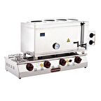 Işıkgaz Silverinox Lpg Tüp + Elektrikli 60 Litre 4 Demlikli Çay Kazanı