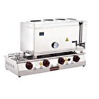 Işıkgaz Silverinox 85 Lik Doğalgazlı 60 Litre 4 Demlikli Çay Kazanı