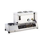 Işıkgaz Silverinox 60 Lık Elektrikli 40 Litre 3 Demlikli Çay Kazanı