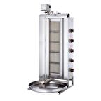 Işıkgaz Silverinox Doğalgazlı 5 Radyanlı Üstten Motorlu Döner Ocağı