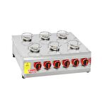 Himaksan Endüstriyel Lpg Tüplü 6 Ocaklı Künefe Ocağı Makinesi