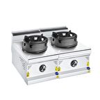 Karacasan Endüstriyel 700 Seri Set Üstü Çiftli Doğalgazlı Wok Ocak