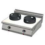 Karacasan Endüstriyel 80 cm 700 Seri Set Üstü Çift Gözlü Doğalgazlı Wok Ocak