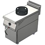 Karacasan Endüstriyel 900 Seri Dolaplı 40 cm Tek Gözlü LPG Tüplü Wok Ocak