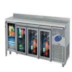 Karacasan Endüstriyel 632 Lt 430 Çelik Kaliteli 240 cm Dört Kapılı 700'Lük Tezgah Tipi Buzdolabı