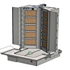 CSA İnox KaracasanEndüstriyel Doğalgazlı 8 Radyanlı Döner Ocağı Makinesi