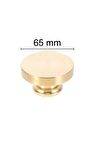 Mühürcüm Mühür Mumu Damga 65  mm Yuvarlak Boş Pirinç Kafa + Ahşap Sap R5799O65 