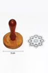 Mühürcüm Kişiye Özel Ahşap Mühür Damga 3 cm çap Yuvarlak MAD3