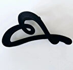 Kalp Şekilli Kullanışlı,Şık,Büyük Kadife Mandal Toka siyah