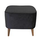 Arasta Ece 50x40 cm Puf Tabure Masif Ayak-Antrasit