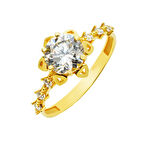 Lotus Çiçeği Altın Yüzük