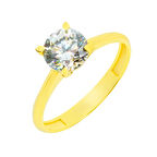 Düz Tektaş Altın Yüzük