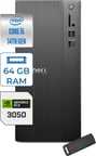 Dell Tower ECT1250 Intel Core I5 14400 64GB Ddr5 4tb SSD 6GB/RTX3050 Freedos Kurumsal Masaüstü Bilgisayar 3050ECT125014F24 + Zettausb