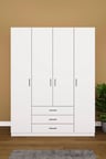 Asra Trend MDF 4 Kapaklı, 3 Çekmeceli Gardırop - 160x208x53cm, Geniş Hacimli Kıyafet Dolabı, G-02