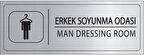 Mayeka Erkek Soyunma Odası İsimlik Gümüş Metal Kapı İsimliği Levhası Yönlendirme Tabelası