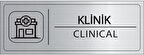 Mayeka Klinik İsimlik Gümüş Metal Kapı İsimliği Levhası Yönlendirme Tabelası