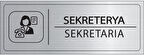 Mayeka Sekreterya İsimlik Gümüş Metal Kapı İsimliği Levhası Yönlendirme Tabelası