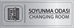 Mayeka Soyunma Odası İsimlik Gümüş Metal Kapı İsimliği Levhası Yönlendirme Tabelası