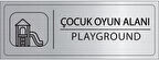 Mayeka Çocuk Oyun Alanı İsimlik Gümüş Metal Kapı İsimliği Levhası Yönlendirme Tabelası