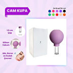 Silikon Vakumlu Cam Yüz Masaj Kupası No:1 Mor
