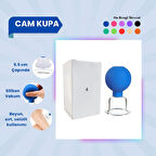 Silikon Vakumlu Cam Yüz Masaj Kupası No:4 Mavi