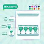 Silikon Vakumlu Mika Yüz Masaj Kupası 4'lü Set Yeşil