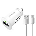 Hypergear 2.1A 2X Hızlı Araç Şarj Aleti Set Micro Kablo Beyaz