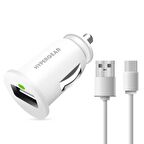 Hypergear 2.1A 2X Hızlı Araç Şarj Aleti Set Type-C Kablo Beyaz