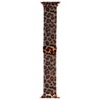 Watch Uyumlu Leopar Desenli Ayarlanabilir Milanese Manyetik Tokalı Hasır Kayış Kordon 46mm