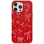 iPhone 12 Pro Kırmızı Ribbon Stars Kamera Korumalı Premium Renkli Silikon Kılıf