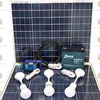 Teknovasyon ARGE 50 Watt Güneş Paneli Aydınlatma Paketi Solar Paket