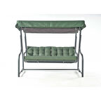 Gondol | Üç Kişilik Metal Salıncak | Yeşil | Rehome