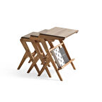 Magazin Üçlü Zigon Sehpa | Ceviz | Kayın Sehpa