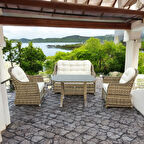 Radiance | Rehome Rattan Bahçe Oturma Grubu | 2+1+1+ Sehpa