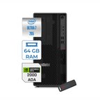 Lenovo Thinkstation P2 Tower Gen2 Intel Core Ultra 7 265 64GB 4tb SSD 16GB/RTX2000 500W Platinum Windows 11 Pro Masaüsüt Iş Istasyonu 30JQ0037TRP24 + Zettausb