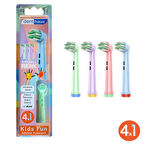 Kids Fun - Narin yumuşak Oral-B Uyumlu Diş Fırçası Başlığı - 4 Adet Yedek Başlık