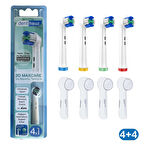 3D Maxcare - 3 Boyutlu Temiizlik Oral-B Uyumlu Diş Fırçası Başlığı + Fırça Koruma Kapağı