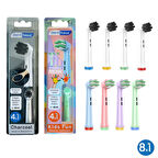 Kombo set Charcoal + Kids Fun Yumuşak Oral-B Uyumlu Yedek Diş Fırçası Başlıkları