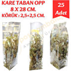 Kare Taban Körüklü OPP 8x28+5 cm (25 Adet)
