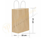 Naturel Kraft Çanta Orta Boy 25x12x31 cm 25 Adet