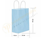 Mavi Kraft Çanta Büyük Boy 31x12x41 cm 25 Adet