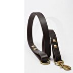 Zoque Handmade Deri Köpek Gezdirme Kayışı Açık Kahve Cll-Zo-T