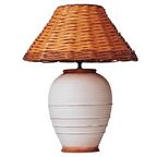 Decatur Seramik Abajur, Masa Lambası, Table Lamp, h50 x çap Ø38cm,