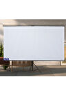 TAVİSS 221x124 CM MAT BEYAZ-SİYAH TRİPOD AYAKLI TAŞINABİLİR VE DUVAR KULLANIMLI PROJEKSİYON PERDESİ