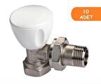 10 Adet ECA RV3 1/2 Köşe Radyatör Valfi Petek Havlupan Vanası 602120641