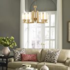 Tisse 5 Li Eskitme Boyalı Çift Camlı Modern Genç Odası Yatak Odası Salon Avize 