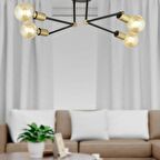 Ervin 4 Lü Siyah Eskitme Modern Genç Odası Yatak Odası Retro Salon Avize 