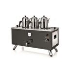 Remta Çift Cidar 3 Demlikli Elektrikli - Gri